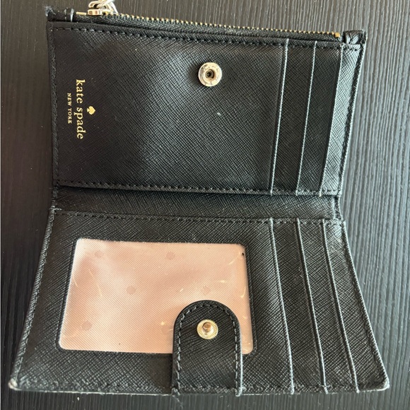 Kate Spade Black Floral Bifold Wallet - Picture 3 of 7